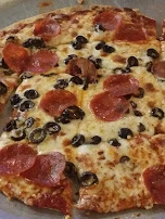 Pepperoni and Black Olive Pizza